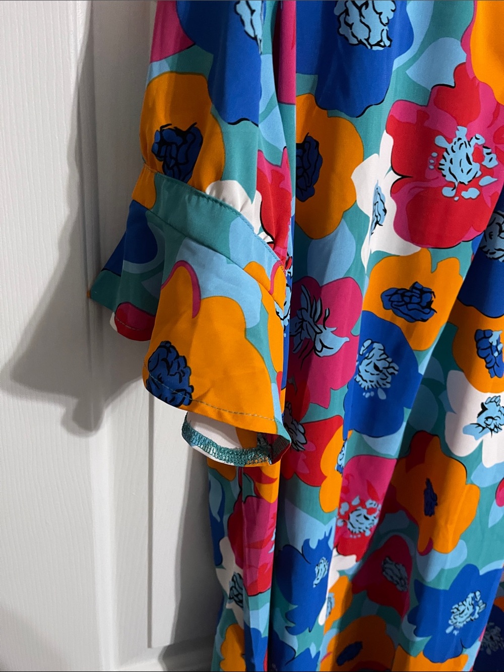Vibrant Floral Mini Dress in Multi-Color - Picture 2 of 3